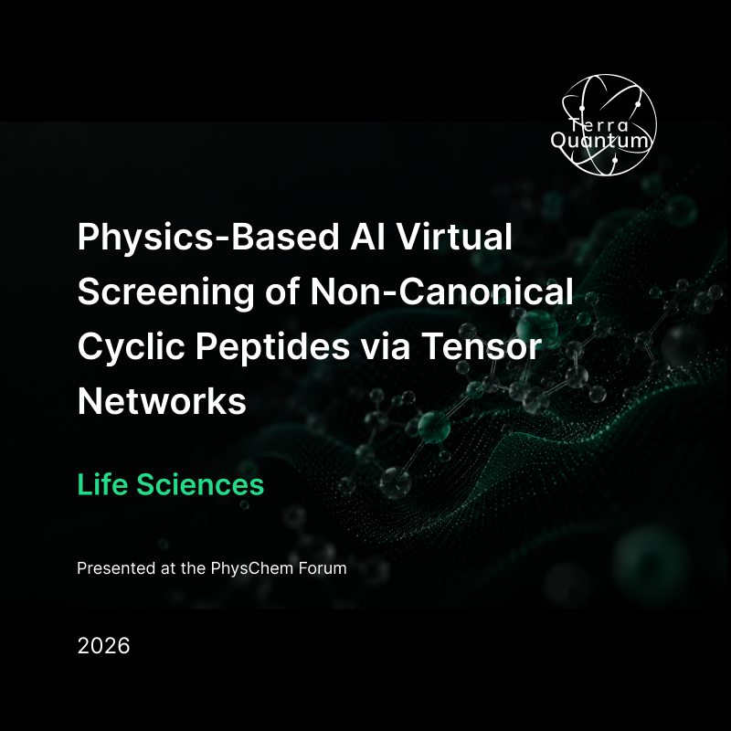 Thumbnail Physics Based AI Virtual Screening of Non Canonical Cyclic Peptides Via Tensor Networks