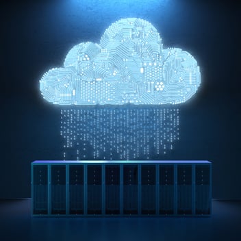 Encrypted cloud connected to the servers